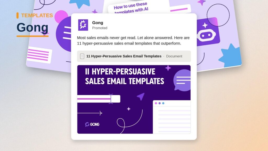 linkedin-document-ad-example-gong-sales-email-templates