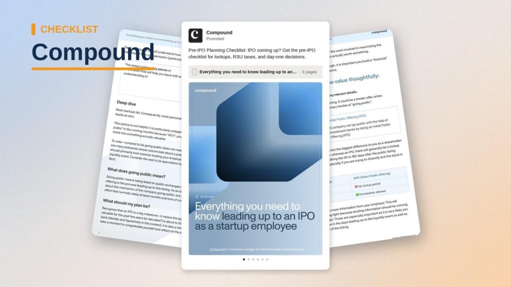 linkedin-document-ad-example-compound-pre-ipo-checklist