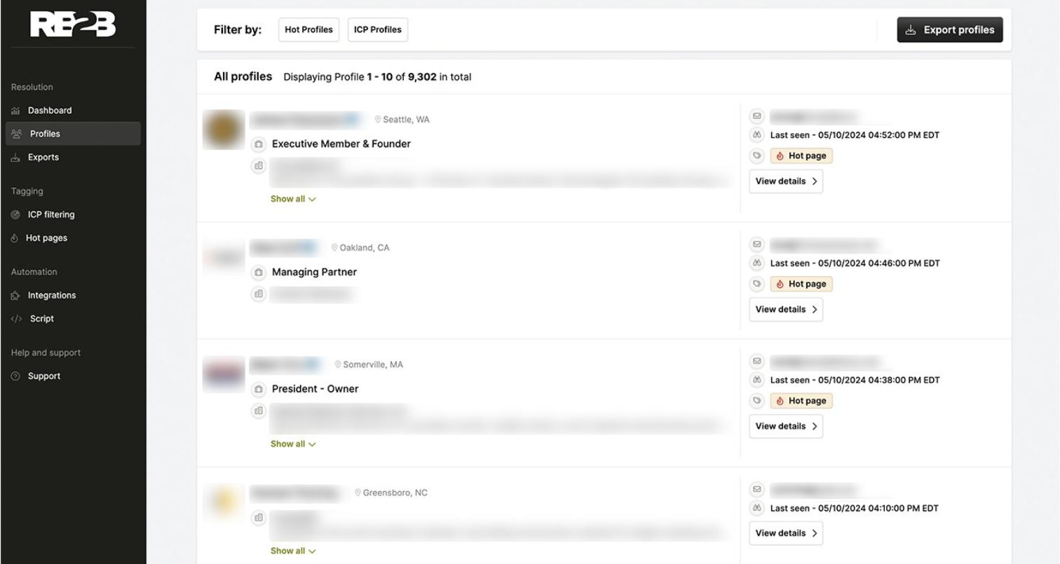 rb2b-profiles-view-identified-visitors-with-hot-page-tags